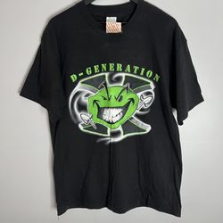 Vintage WWF 1998 D Generation X Green Face Break It Down T Shirt Mens Large NWT