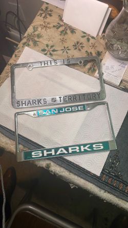 SJ Sharks License Plate Holders