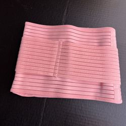 Pink Elastic Back Support Belt – Adjustable Waist Lumbar Brace – Size M – New