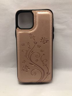 iPhone X wallet phone case pink card holder