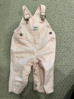 6 Month Pink Baby Overalls