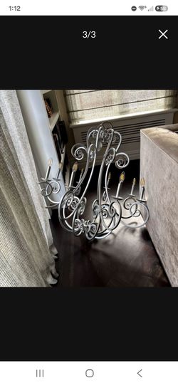 Beautiful large iron chandelier