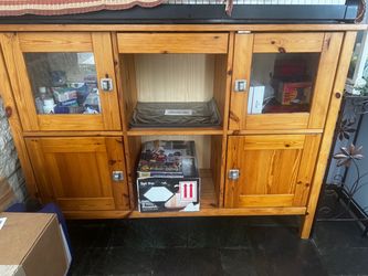 Wood storage cabinet