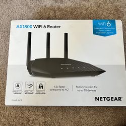 Netgear AX1800 WiFi 6 Router (Like New)