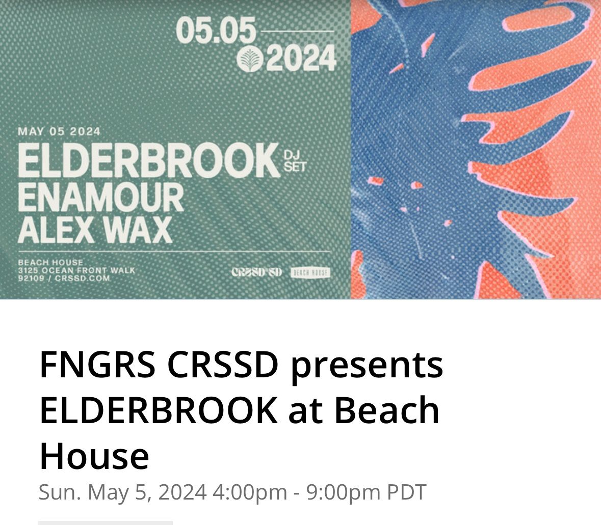 Elderbrook Ticket Wanted!
