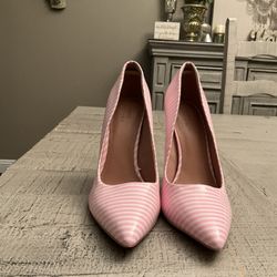 Pink And White Striped Heals