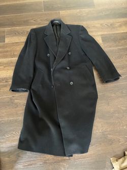 men's double-breasted wool and cashmere overcoat