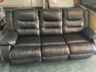 Black Leather Sofa
