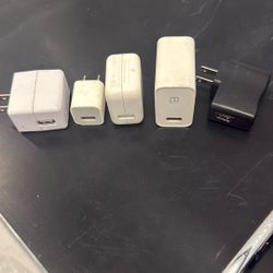 (5) USB Charging Blocks iPhone Samsung 