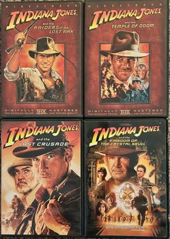 Indiana Jones DVD Lot Collection 4 Disc Set, Tested / Clean