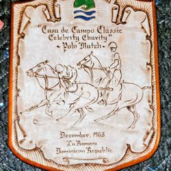 Vintage 1983 Casa de Campo Celebrity Charity Polo Match Plaque – Dominican Republic
