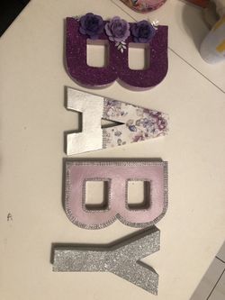 Paper mache letters customized