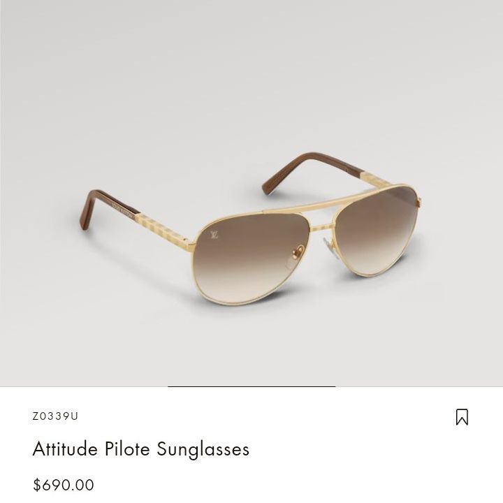 Louis Vuitton Attitude Pilote Aviator Sunglasses - Brown
