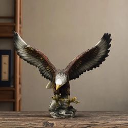 Retro Falcon Eagle Hawk Simulated Eagle Statues Resin Craft Decoration Living Room Office Wine Cabinet Ornaments