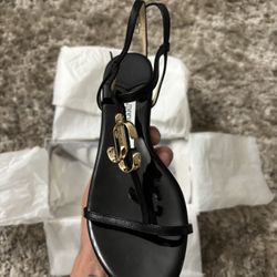 Jimmy Choo Black Flats Size 37 1/2