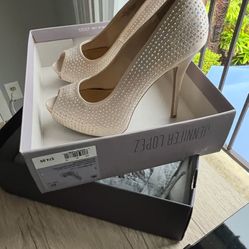Stilettos Bedazzled Peep-Toe Jennifer Lopez