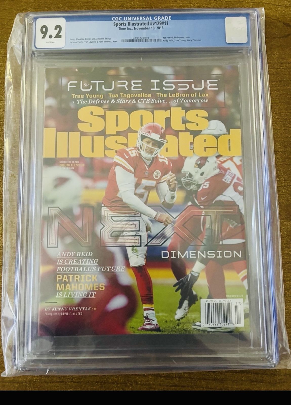9.2 Graded Patrick Mahomes Sports Illustrated Magazine 