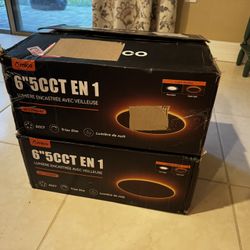  Amico 24 Pack 6 Inch 5CCT LED Recessed Ceiling Light with Night Light, 2700K/3000K/3500K/4000K/5000K Selectable Ultra-Thin Recessed Lighting, 12W=110