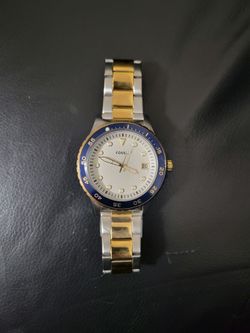 Fossil Two-tone Watch Blue Hazel
