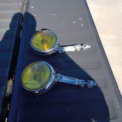 30s B L C GM GUIDE fog lights set 6v light bulbs tested positive working