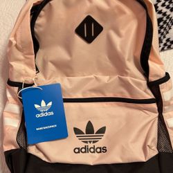 pink/black adidas backpack 