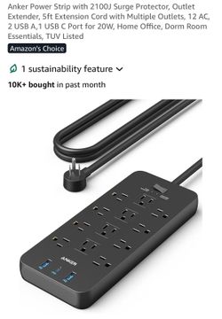Anker Power Strip with 2100J Surge Protector