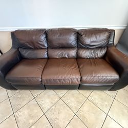MUST GO TODAY! Leather Sofa 