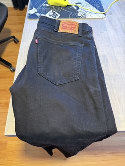 Levis 502 Taper Fit Black Jeans