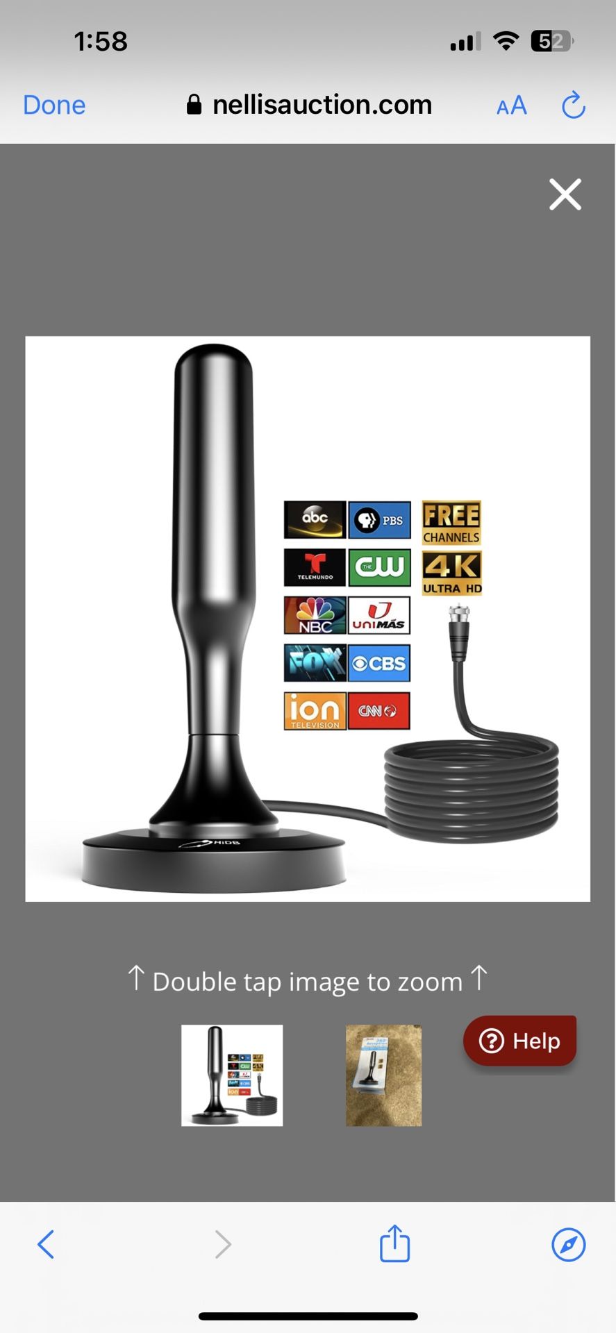 HIDB TV Antenna For Smart TV Indoor, Digital Indoor HD Antennas With Strong Magnetic Base, Easy Installation, Long Range Reception For Local Channels 