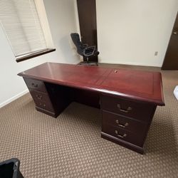 Solid Wood Executive Office Desk