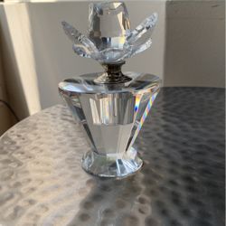 Vintage Shannon Lead Heavy Cut Glass Crystal Perfume Bottle