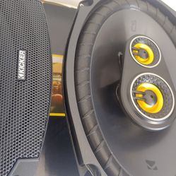 KICKER 1 PAIR 6×9 3 WAY 450 WATTS CAR SPEAKER ( BRAND NEW PRICE IS LOWEST INSTALL NOT AVAILABLE )