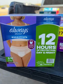 Always Discreet Essentials Underwear S/M 56 Count