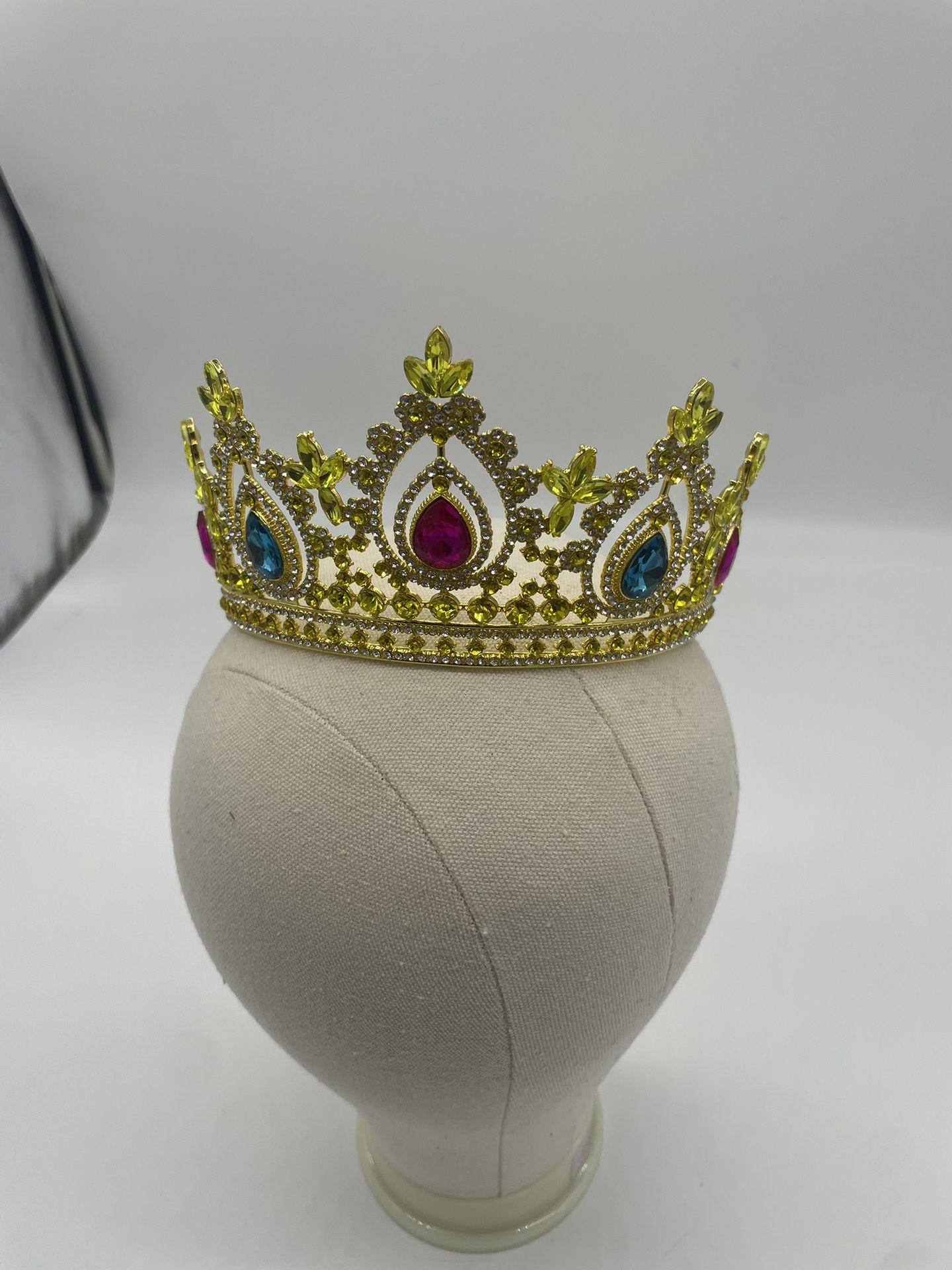 Crystal Crown Rhinestone Princess Peach Tiara *BRAND NEW*