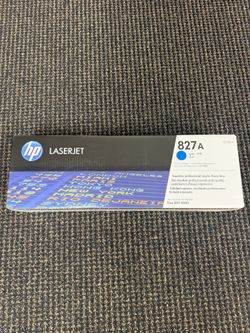 Genuine HP 827A Standard-Yield Cyan Laser Toner Cartridge, CF301A