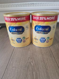 (2) 28.3 oz Cans of Enfamil NeuroPro Baby Infant Powder Formula Brain Building Duo DHA & MFGM
