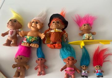 Vintage Russ Berrie and Norfin Troll Doll collection