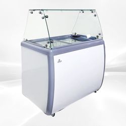 NSF 40 ins Dipping Cabinet RI-260DC With Flat Glass Sneeze Guard