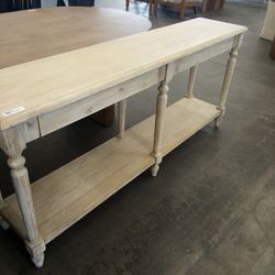Everett Long Weathered Natural Wood Foyer Table 