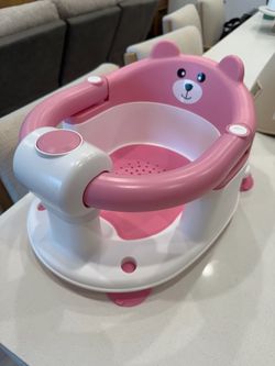 Baby bath seat pink - like new