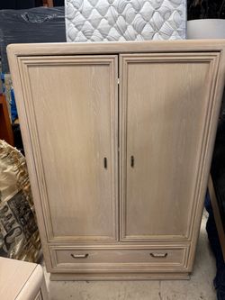 Wood Armoire Wardrobe Cabinet with Drawer