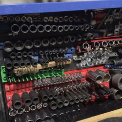 Two Full Rollable Wood Top Toll Chest Full Of Tools 