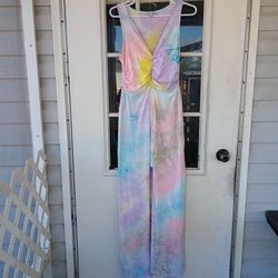 Haute Monde Colorful High Low Dress Sz Small 
