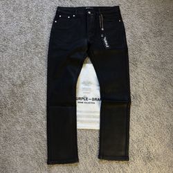 Purple Jeans Size 36 Shiny Black