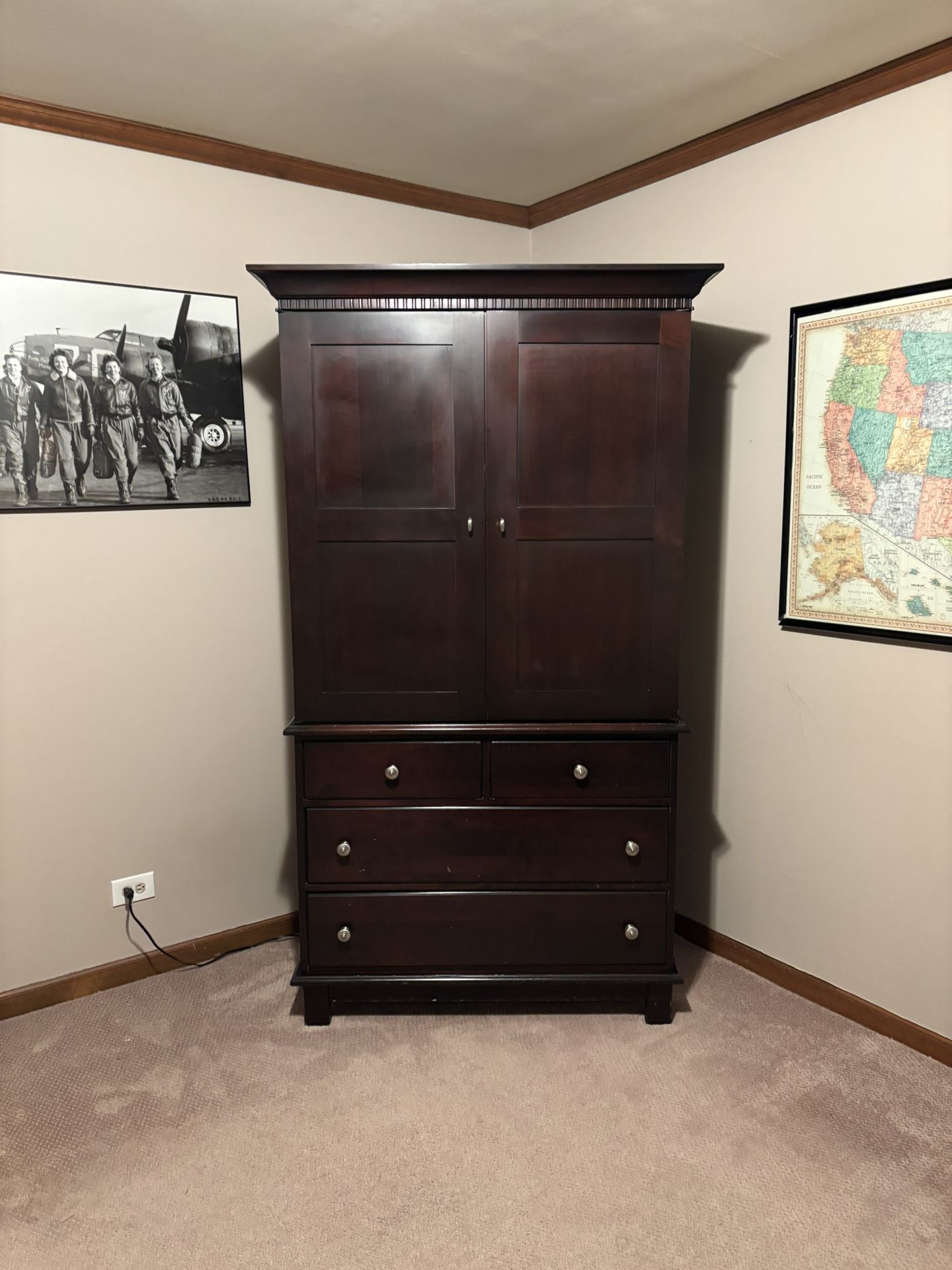 Large Wooden Armoire 