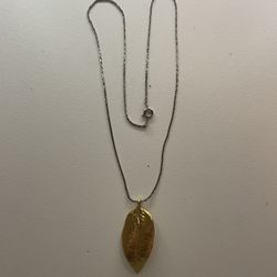 Gold leaf necklace