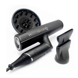 ☆ SRILabs DryQ ‘Smart’ Hair Dryer – Super Lightweight, Foldable – Powerful, Quiet Motor – Infrared & Ionic Technology – 3 Magnetic Attachments – Heat 