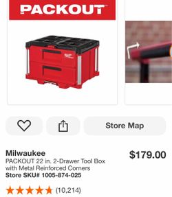 Milwaukee PACKOUT 22 in. 2-Drawer Tool Box with Metal Reinforced Corners