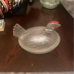 Old Chicken Candy Dish
