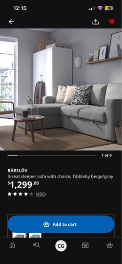 IKEA three seat sleep sofa/sectional